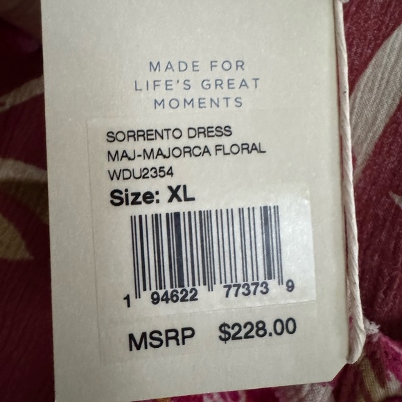 NWT Faherty $228 Sorrento Majorca Floral Maxi Dress XL - Picture 12 of 12